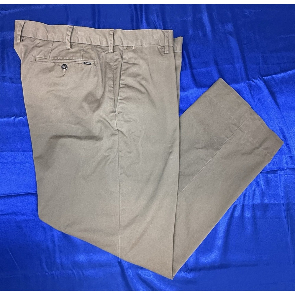 Polo Ralph Lauren Men's 38x32 (38x29.5) Stretch Classic Fit Chino Pants Dark Tan